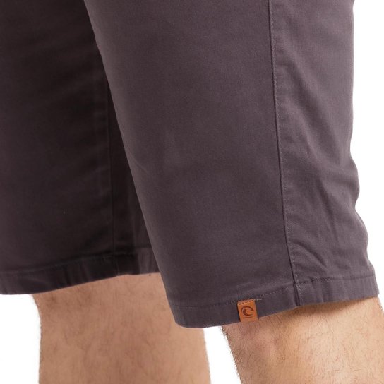 Bermuda California Prime Sarja Cós Bolso Embutido Masculina