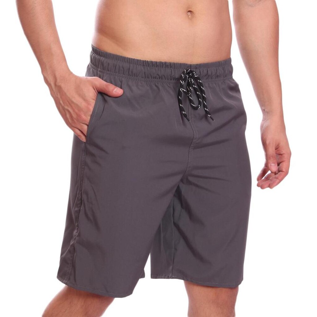 Bermuda Califórnia Short Lisa Liso Tactel Cordão Ajustável com Bolsos Treino Academia Masculina