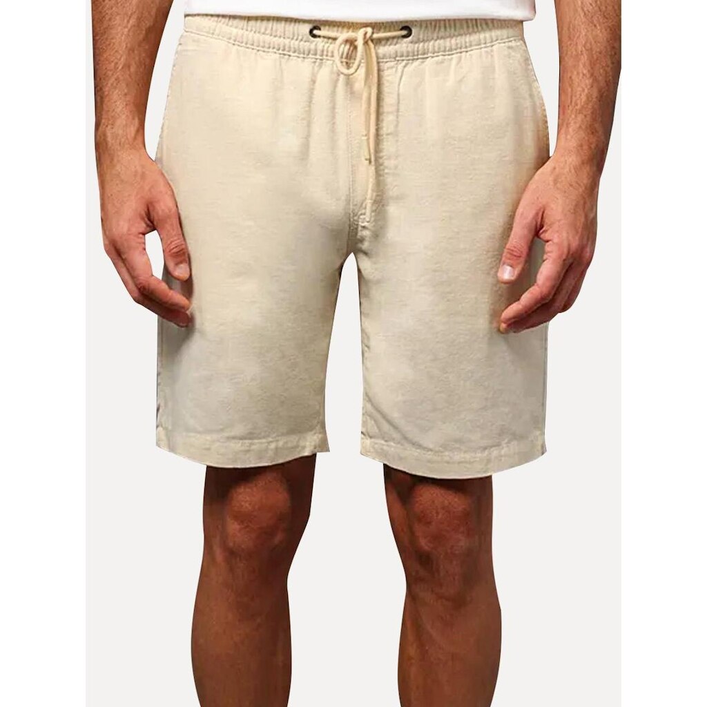 Bermuda Calvin Klein Jeans Masculina Cadarço Cotton Amarelo Claro