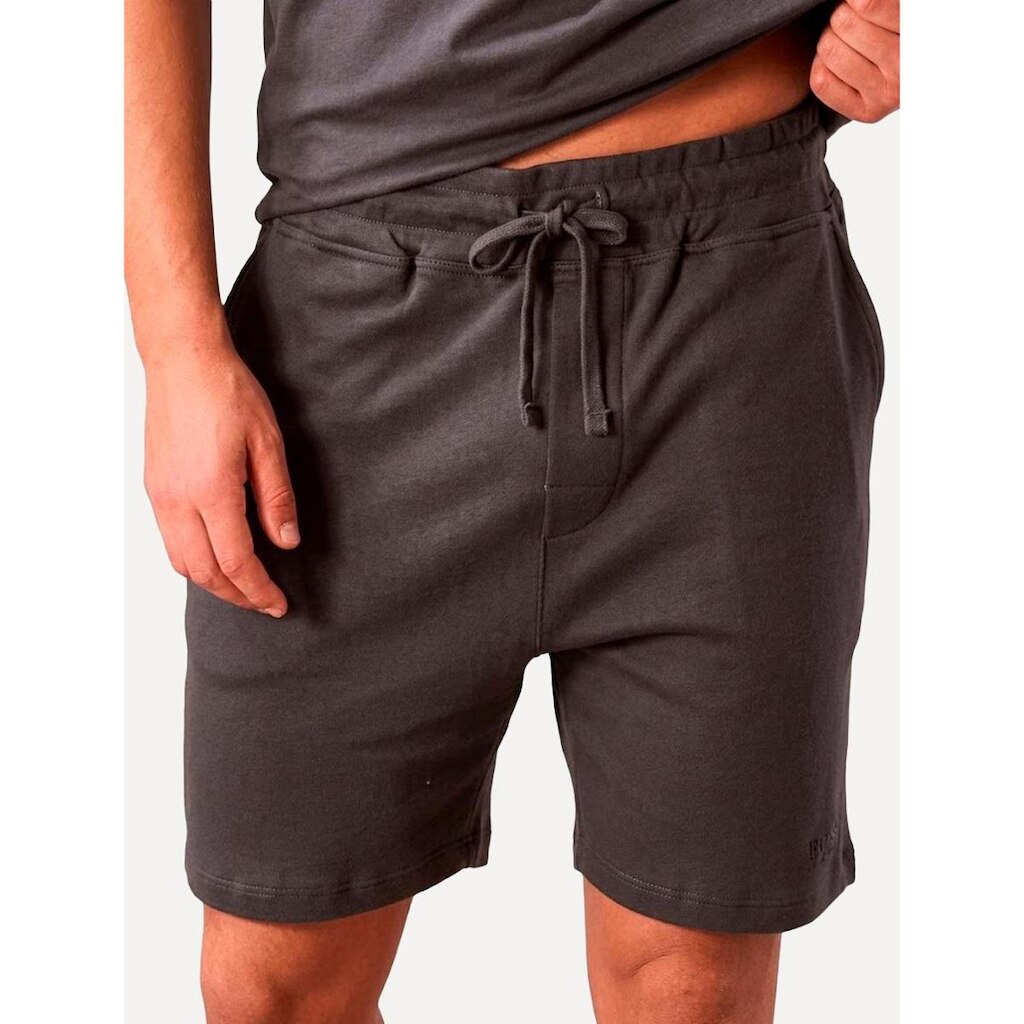 Bermuda Calvin Klein Masculina Suedine CK Logo Chumbo
