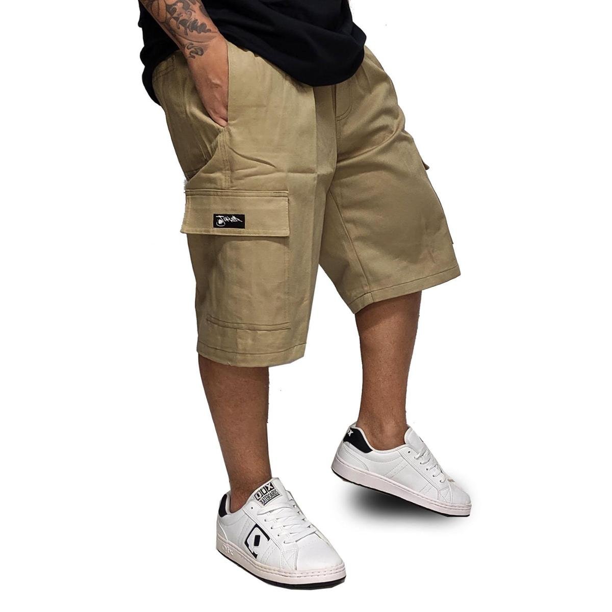Bermuda Cargo Sarja Joker Caqui JOK-096 - Bege Menor preço em Bermuda Cargo Sarja Joker Caqui JOK-096 - Bege