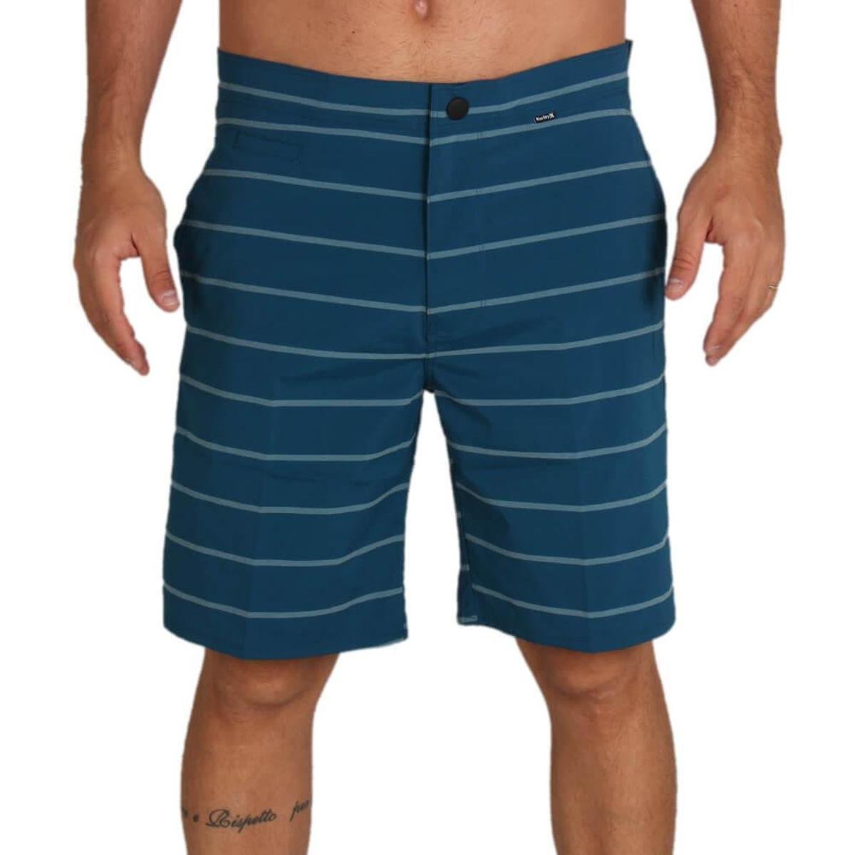 Bermuda Casual Hurley Dri Fit Transit James Hurley - Azul Menor preço em Bermuda Casual Hurley Dri Fit Transit James Hurley - Azul