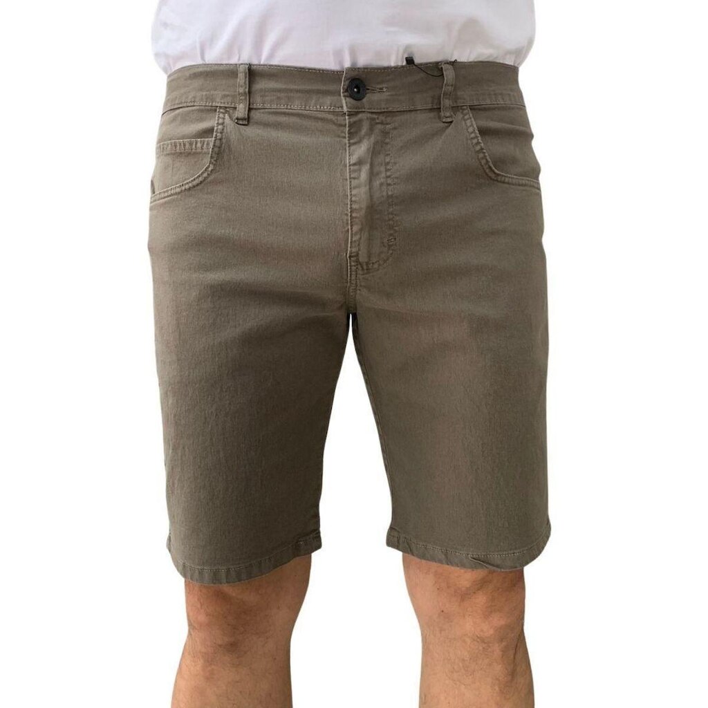 Bermuda Casual Ogochi Masculina Tradicional Bege 3523104 - Marrom 44