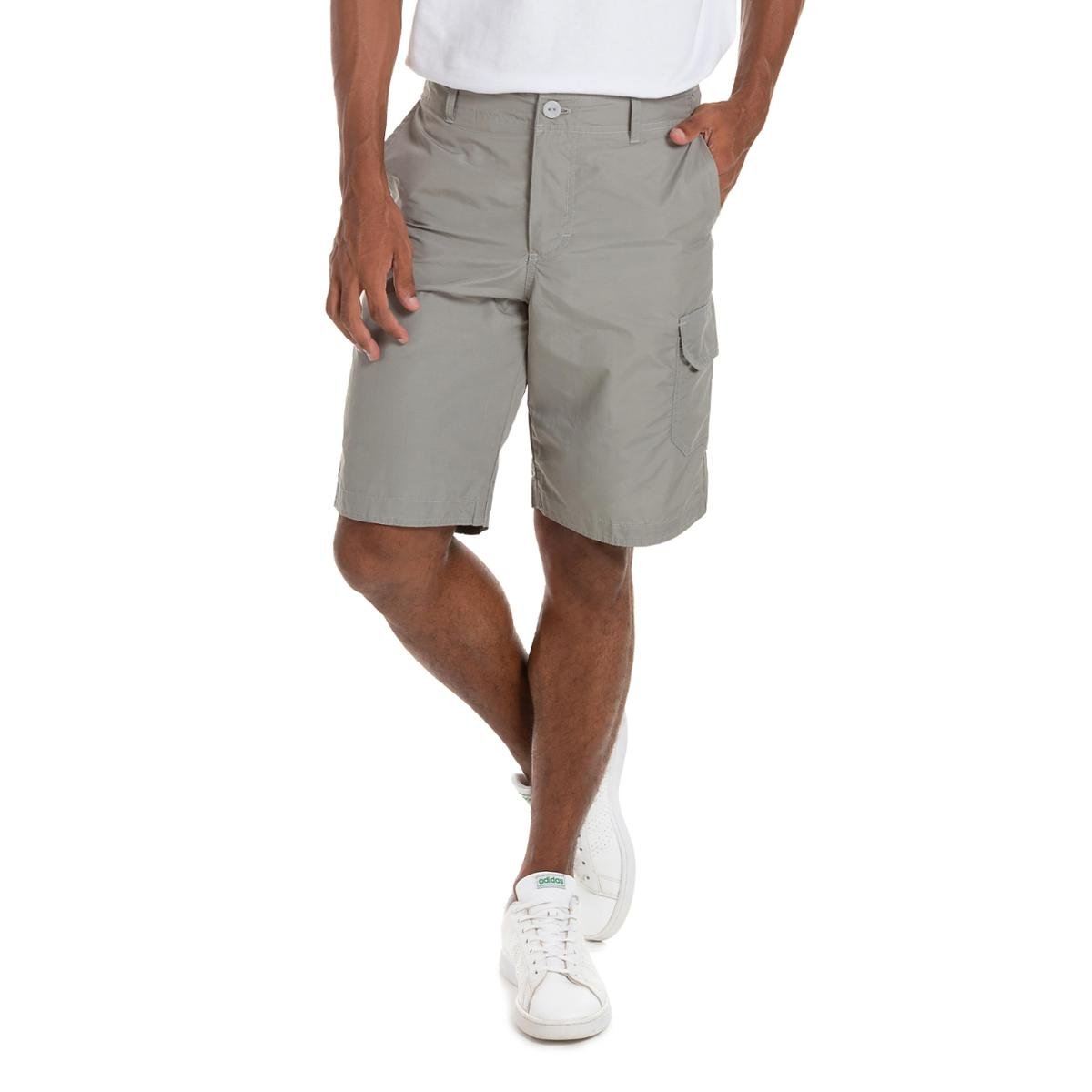 Bermuda Casual Parolli Cargo Reta Básica Masculino - Cinza Menor preço em Bermuda Casual Parolli Cargo Reta Básica Masculino - Cinza
