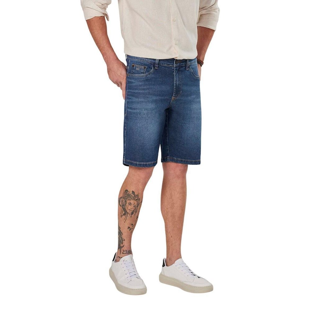 Bermuda Casual Pedal Reta Masculina Max Denim Premium 12075 Jeans