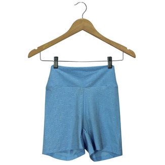 Bermuda Colcci Jacquard Alta Azul Claro Feminina