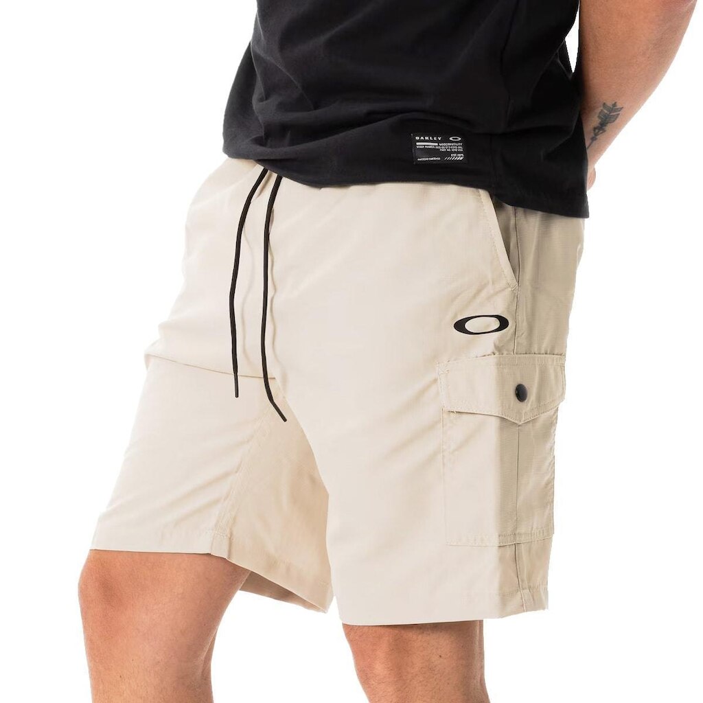 Bermuda Elástico Cargo Oakley Zip 21 Pebble