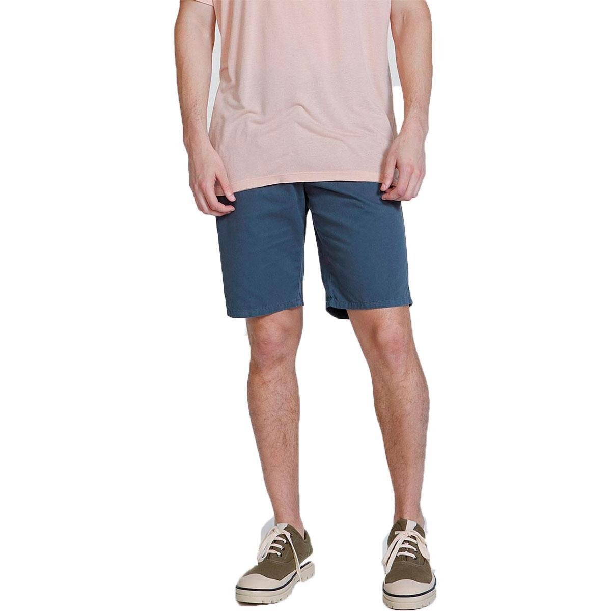 Bermuda Em Sarja Texturizada Masculina - Azul Menor preço em Bermuda Em Sarja Texturizada Masculina - Azul