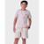 Bermuda Estilo Luxo Alfaiataria Com Bolso Usável Moda Verão Tropical Diário Masculino 12 a 18 - Creme
