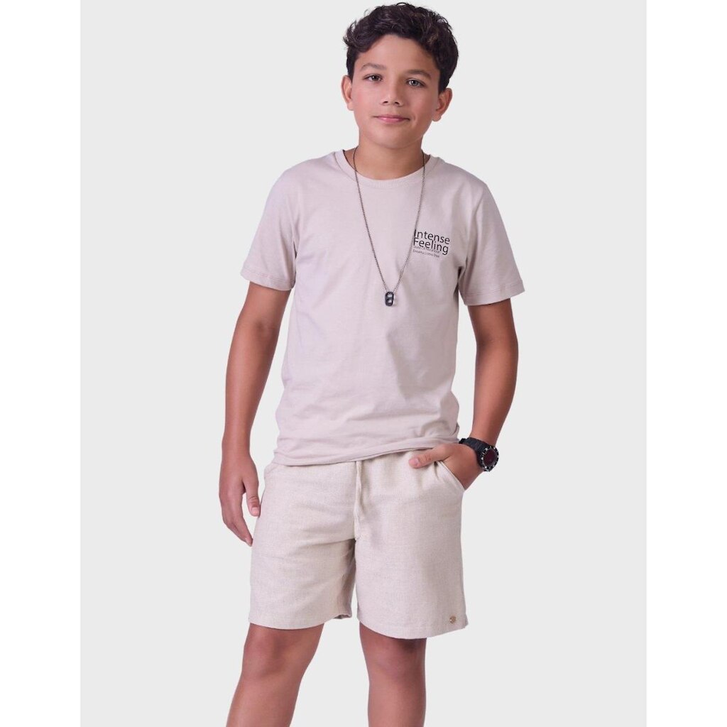 Bermuda Estilo Luxo Alfaiataria Com Bolso Usável Moda Verão Tropical Diário Masculino 12 a 18