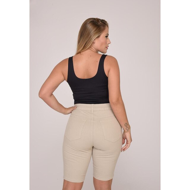 Bermuda Feminina 7883 Bege Claro