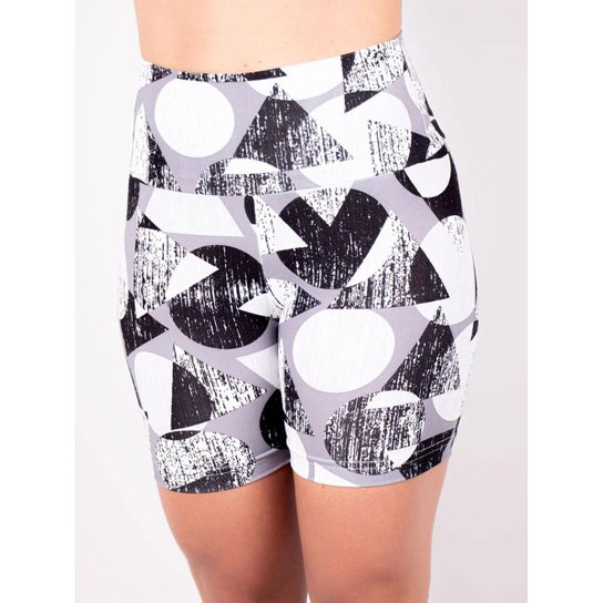 Bermuda Feminina Cintura Alta Estampada - Fitmoda