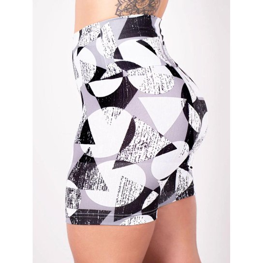 Bermuda Feminina Cintura Alta Estampada - Fitmoda