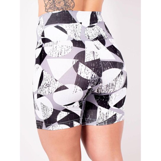 Bermuda Feminina Cintura Alta Estampada - Fitmoda