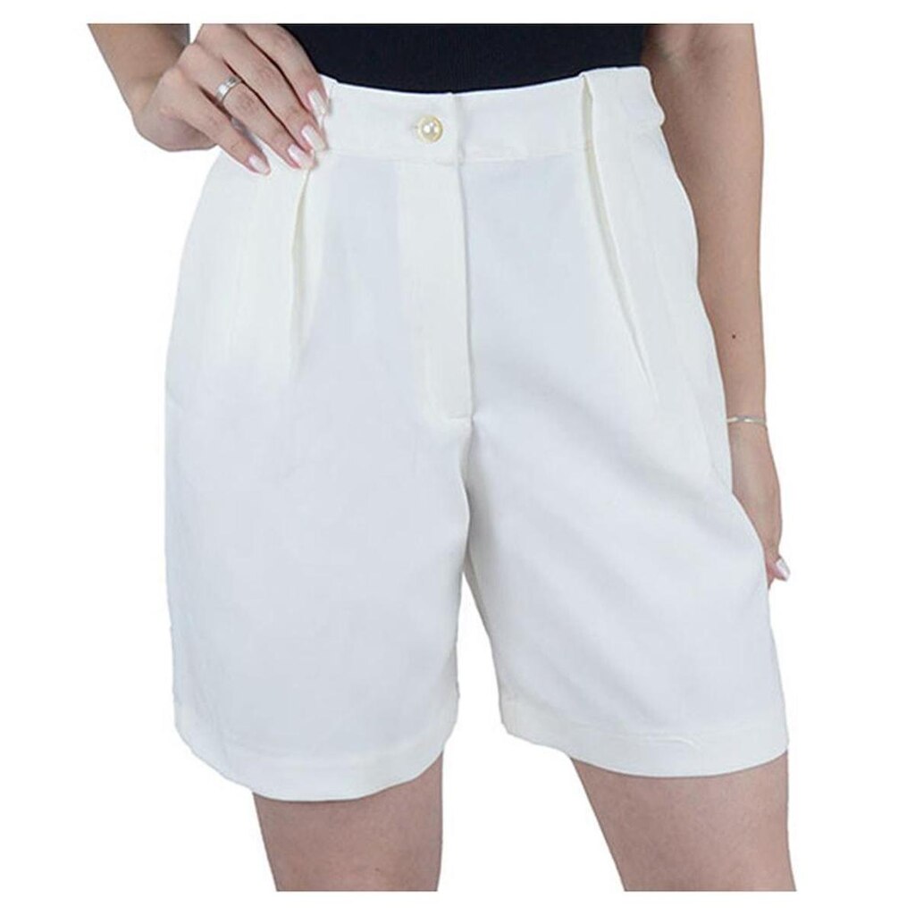 Bermuda Feminina Parado no Ar Alfaiataria Off White - 72056