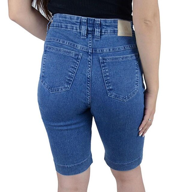 Bermuda Feminina Tharog Jeans Meia Coxa - 2426JE