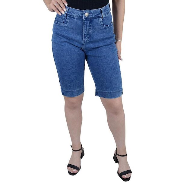 Bermuda Feminina Tharog Jeans Meia Coxa - 2426JE