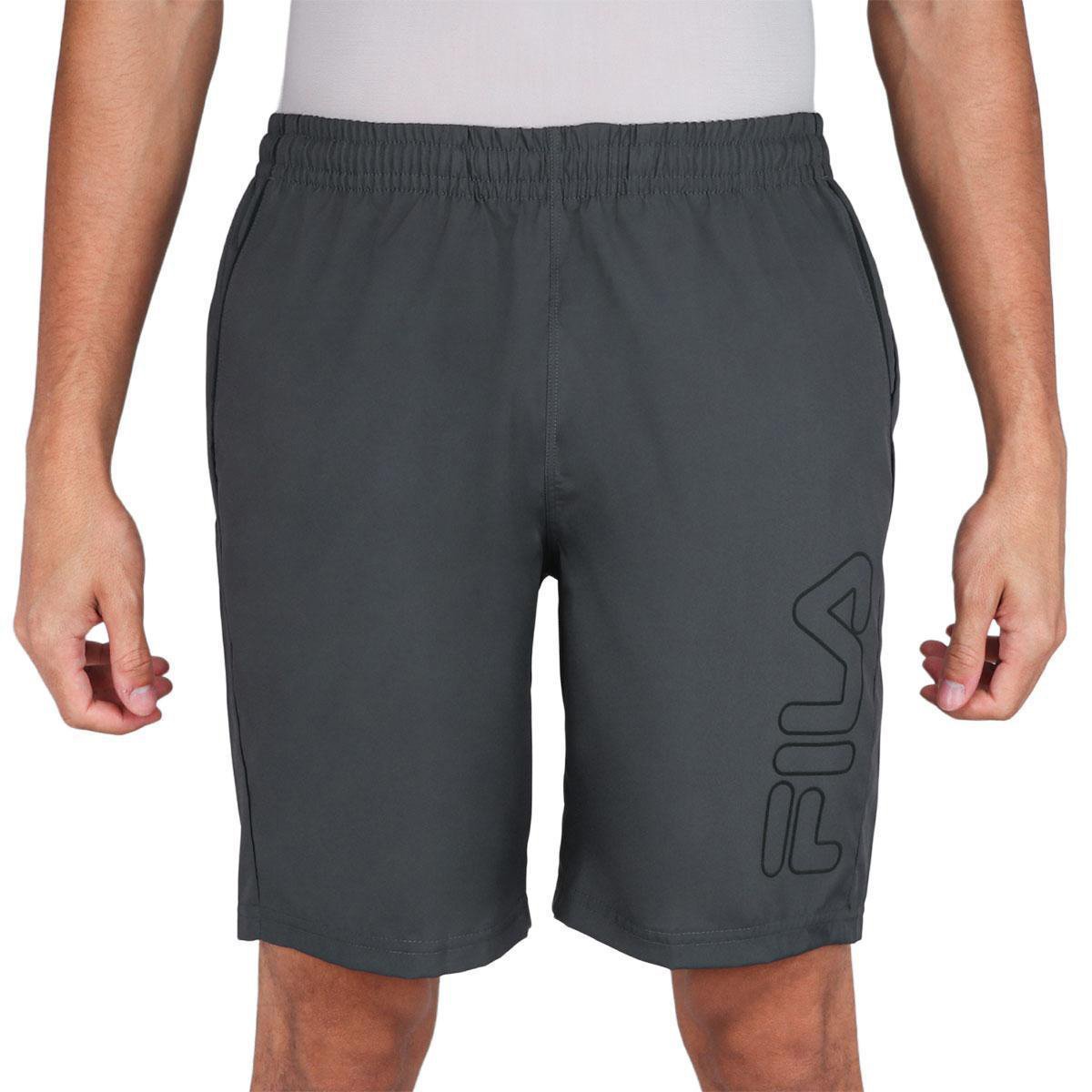 Bermuda Fila Train 7,5 Masculina - Grafite+Preto Menor preço em Bermuda Fila Train 7,5 Masculina - Grafite+Preto