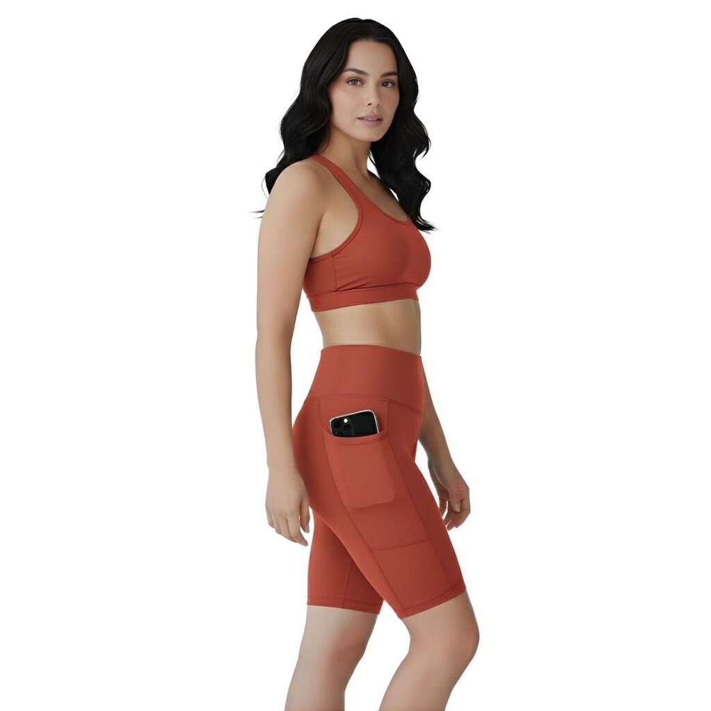 Bermuda Fitness Feminina Com Bolsos Laterais