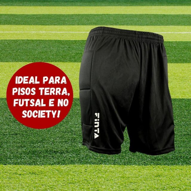 Bermuda Goleiro Profissional Acolchoada Reforçada Finta