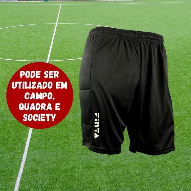 Bermuda Goleiro Profissional Acolchoada Reforçada Finta