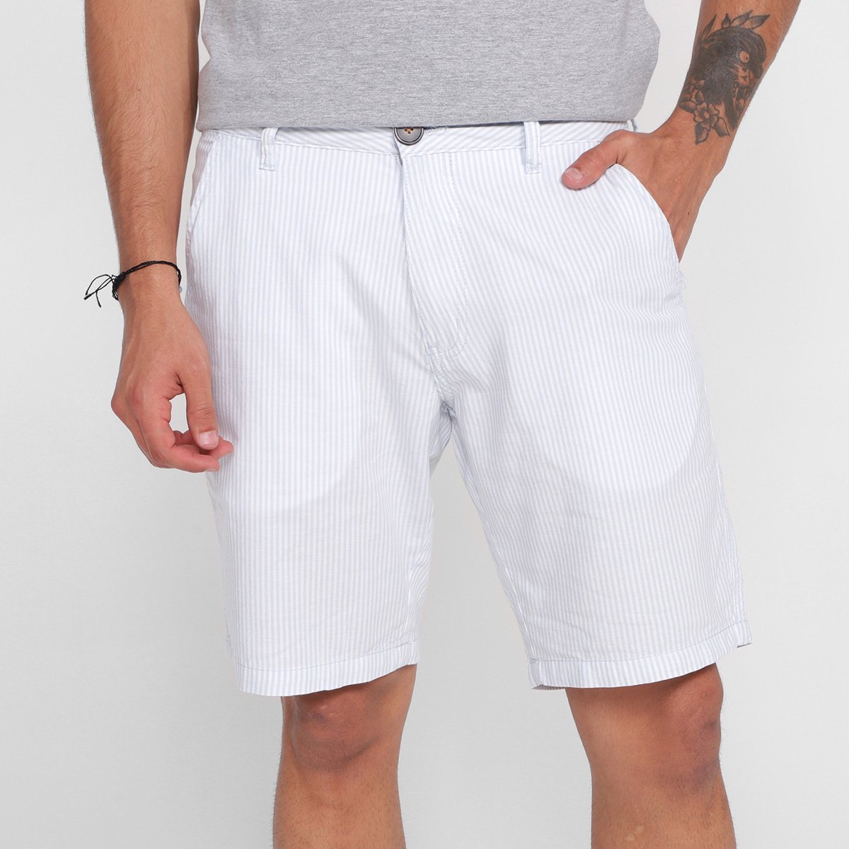 Bermuda Hering Listrada Masculina - Off White é ruim? Bermuda Hering Listrada Masculina - Off White é boa?