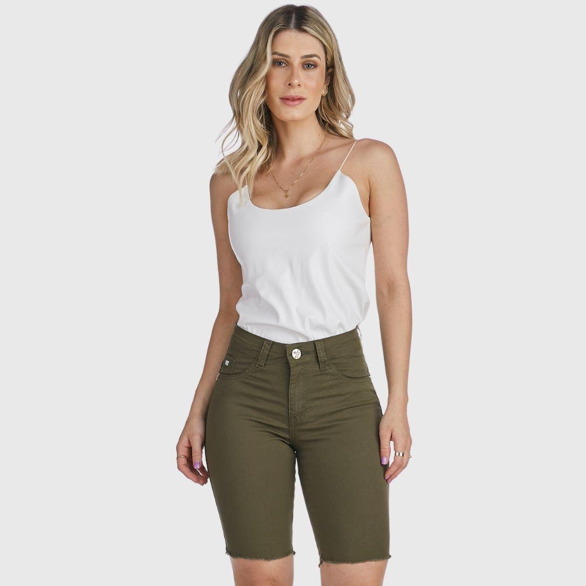 Bermuda HNO Jeans Ciclista Feminina Menor preço em Bermuda HNO Jeans Ciclista Feminina