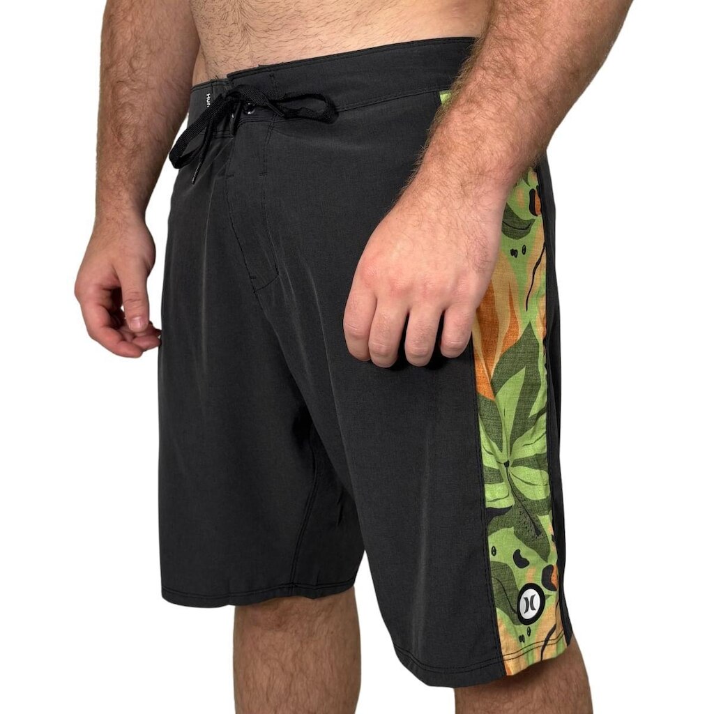 Bermuda Hurley Aloha Stripe Preto