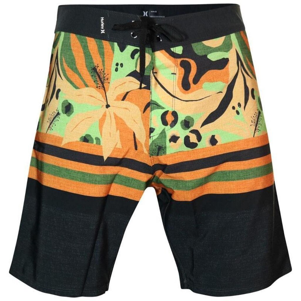 Bermuda Hurley Boardshorts Aloha Mescla Preta Masculina