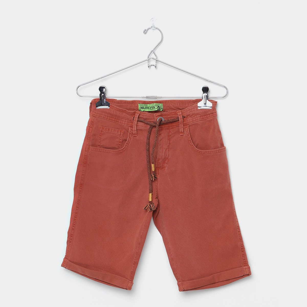 Bermuda Infantil Colcci Fun Sarja Benjamin Com Dobra Menino - Marrom Claro Menor preço em Bermuda Infantil Colcci Fun Sarja Benjamin Com Dobra Menino - Marrom Claro