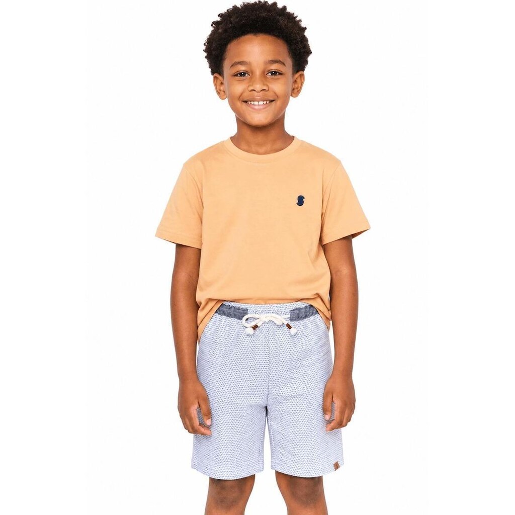 Bermuda Infantil Menino Conforto Alphabeto Branco