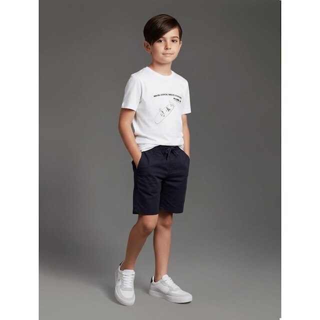 Bermuda Infantil Menino Curta Paper Calvin Klein Azul