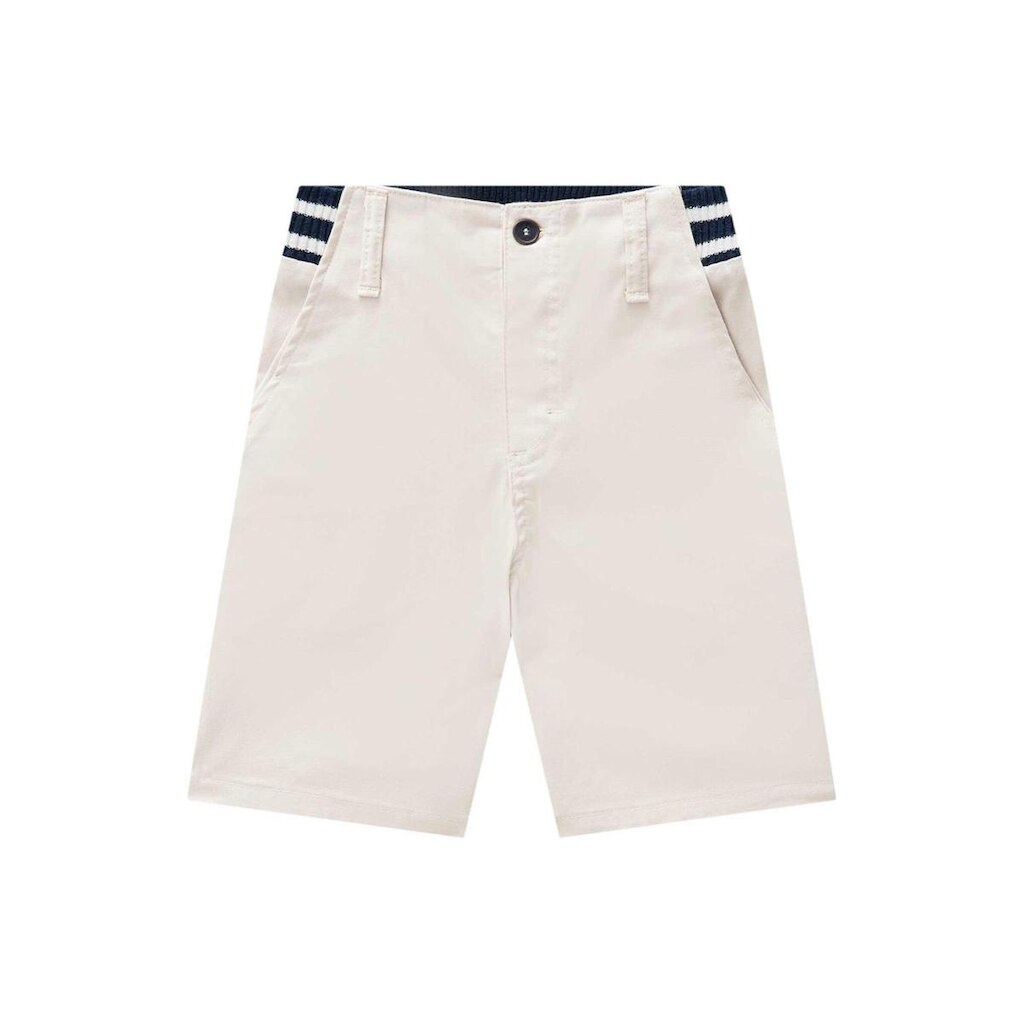 Bermuda Infantil Menino Em Sarja Bege Claro Luc.boo