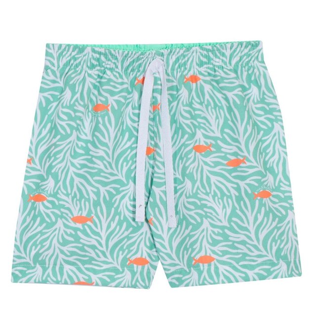 Bermuda Infantil Menino Fundo do Mar Verde Nini & Bambini