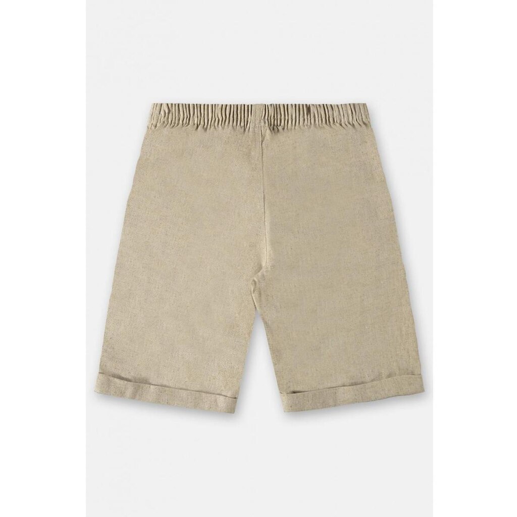 Bermuda Infantil Menino Linho Marrom Taupe Up Baby