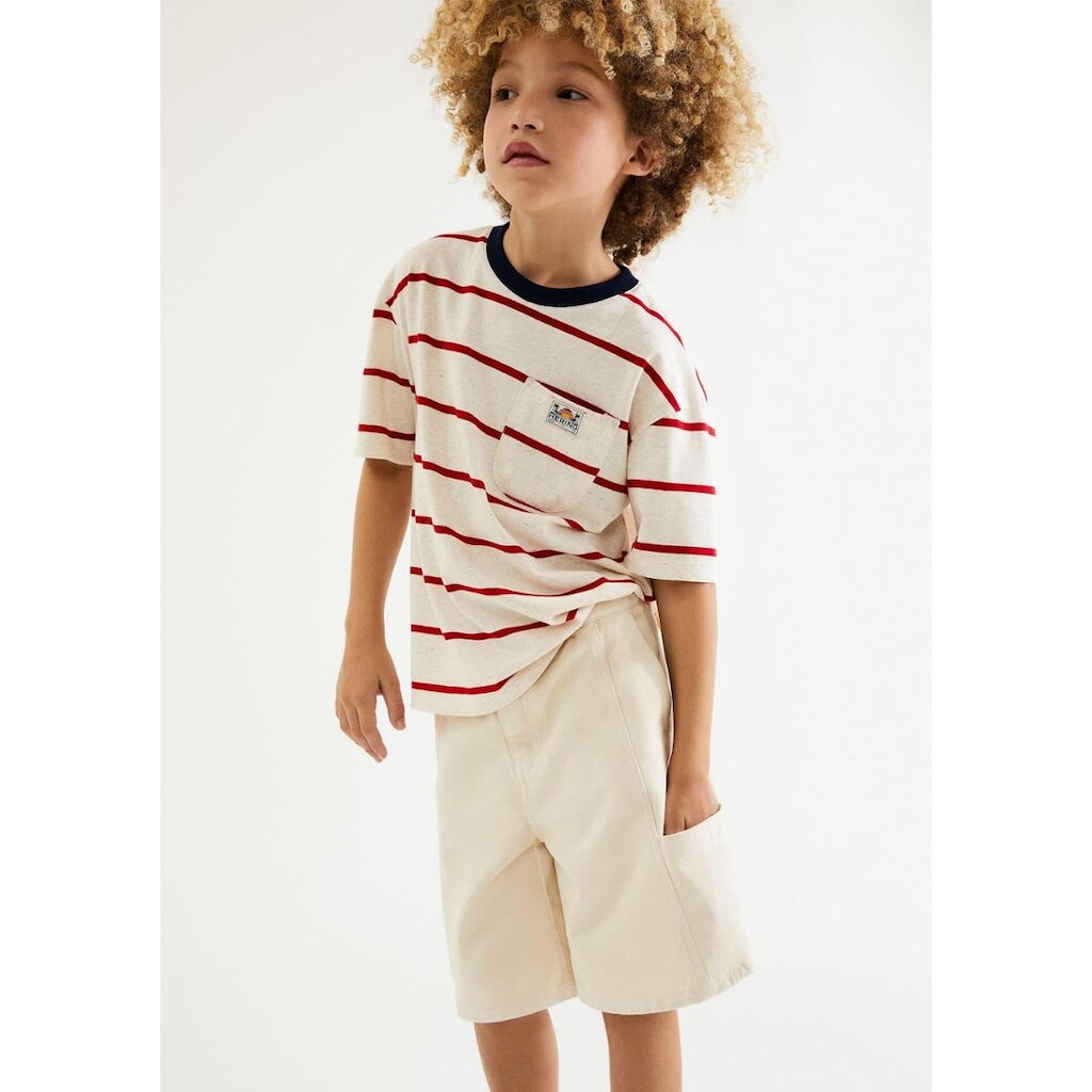 Bermuda Infantil Menino Reta Em Sarja