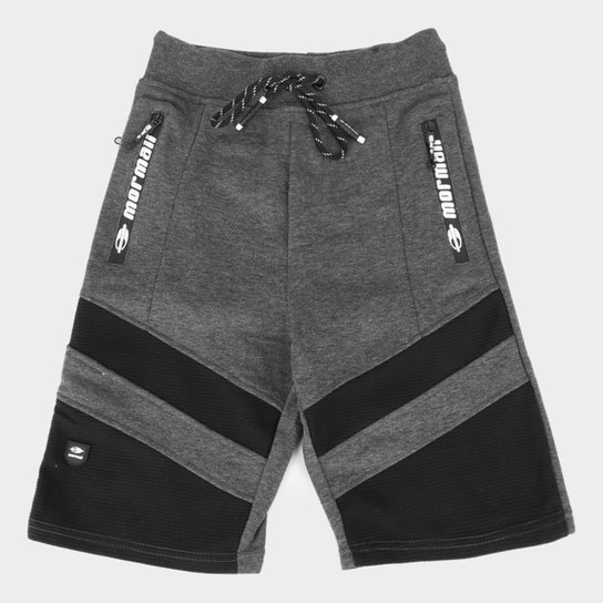 Bermuda Infantil Mormaii Moletom Masculina - Mescla