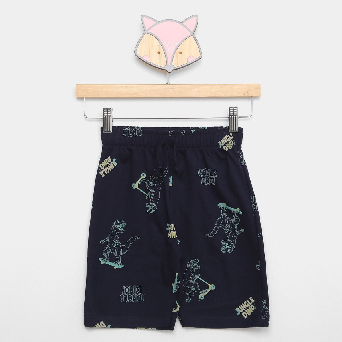 Bermuda Infantil Rovitex Dino Menino - Marinho Menor preço em Bermuda Infantil Rovitex Dino Menino - Marinho