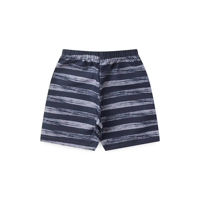 Bermuda Infantil Tactel Listrado Preto