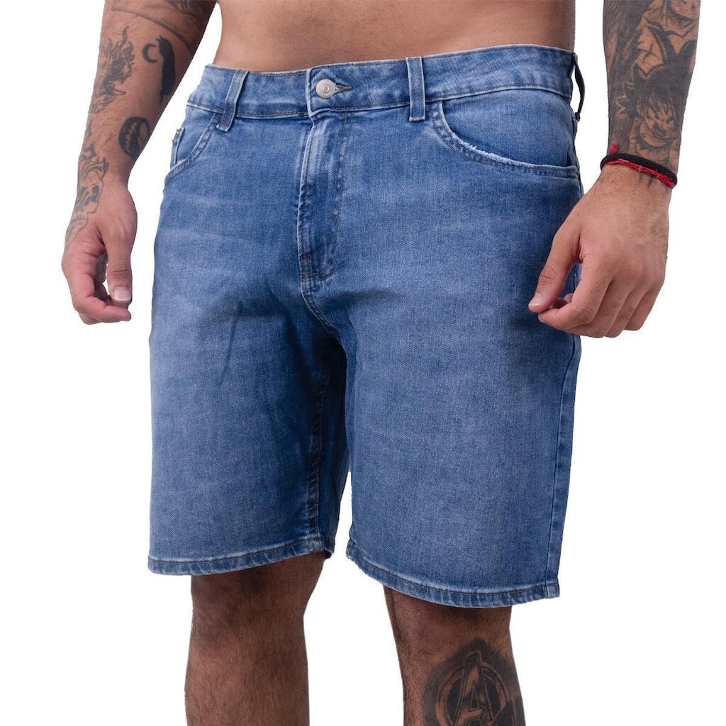 Bermuda Jeans Calvin Klein 5 Pockets Masculino
