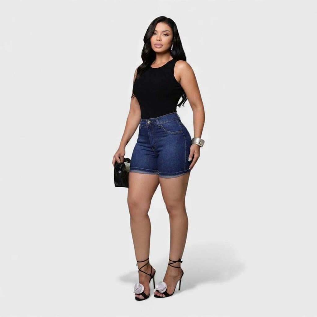 Bermuda Jeans Escuro Human Body