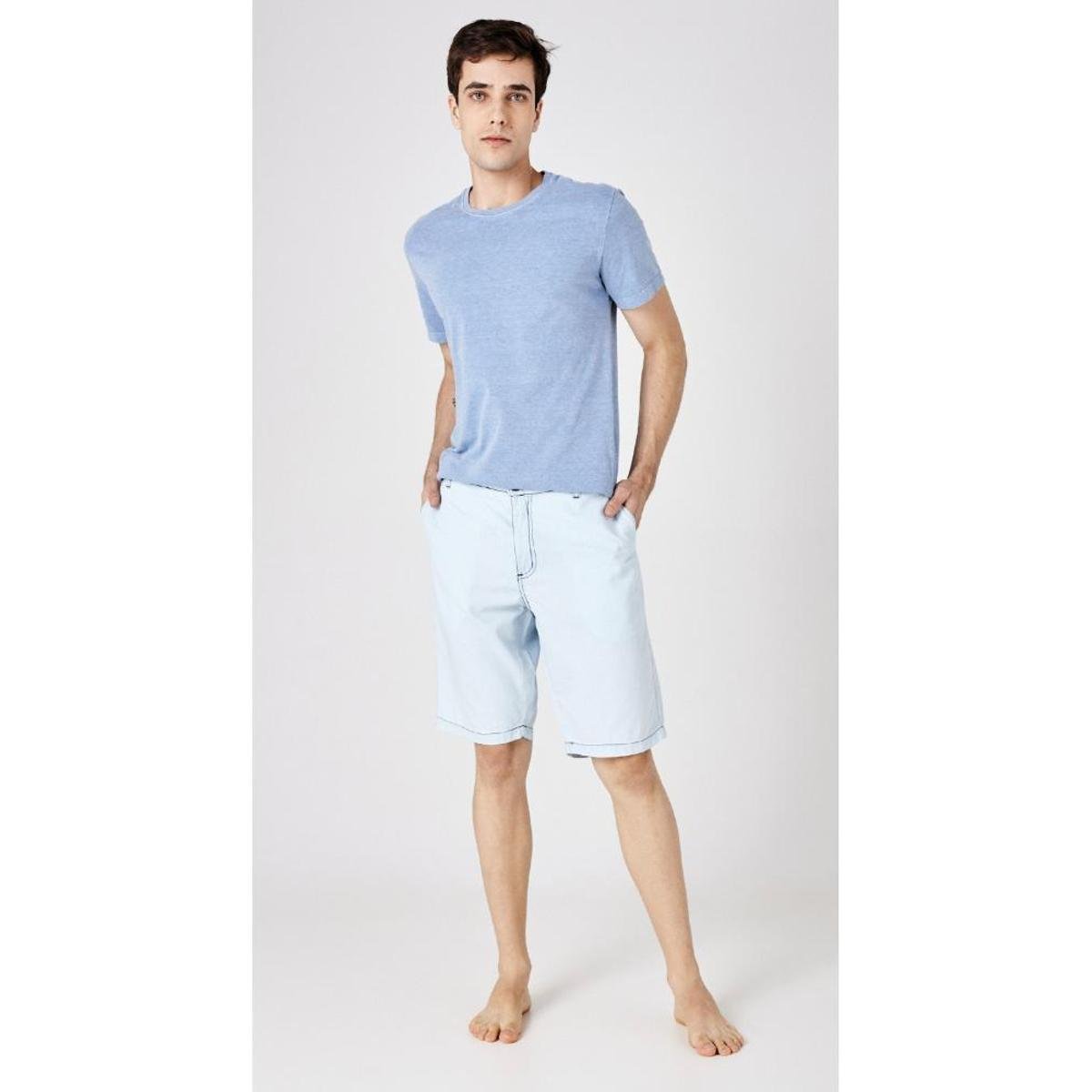 Bermuda Jeans Express Icaro - Azul Menor preço em Bermuda Jeans Express Icaro - Azul