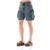 Bermuda Jeans Feminina Arauto Mom Cargo Brown - Jeans