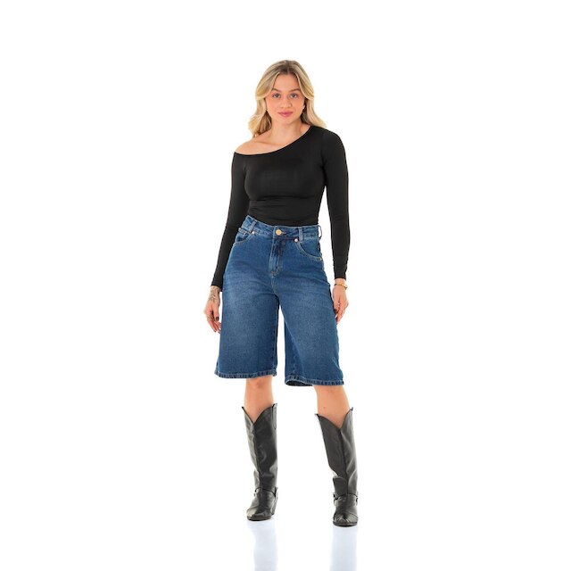 Bermuda Jeans Feminino Arauto Super Jorts