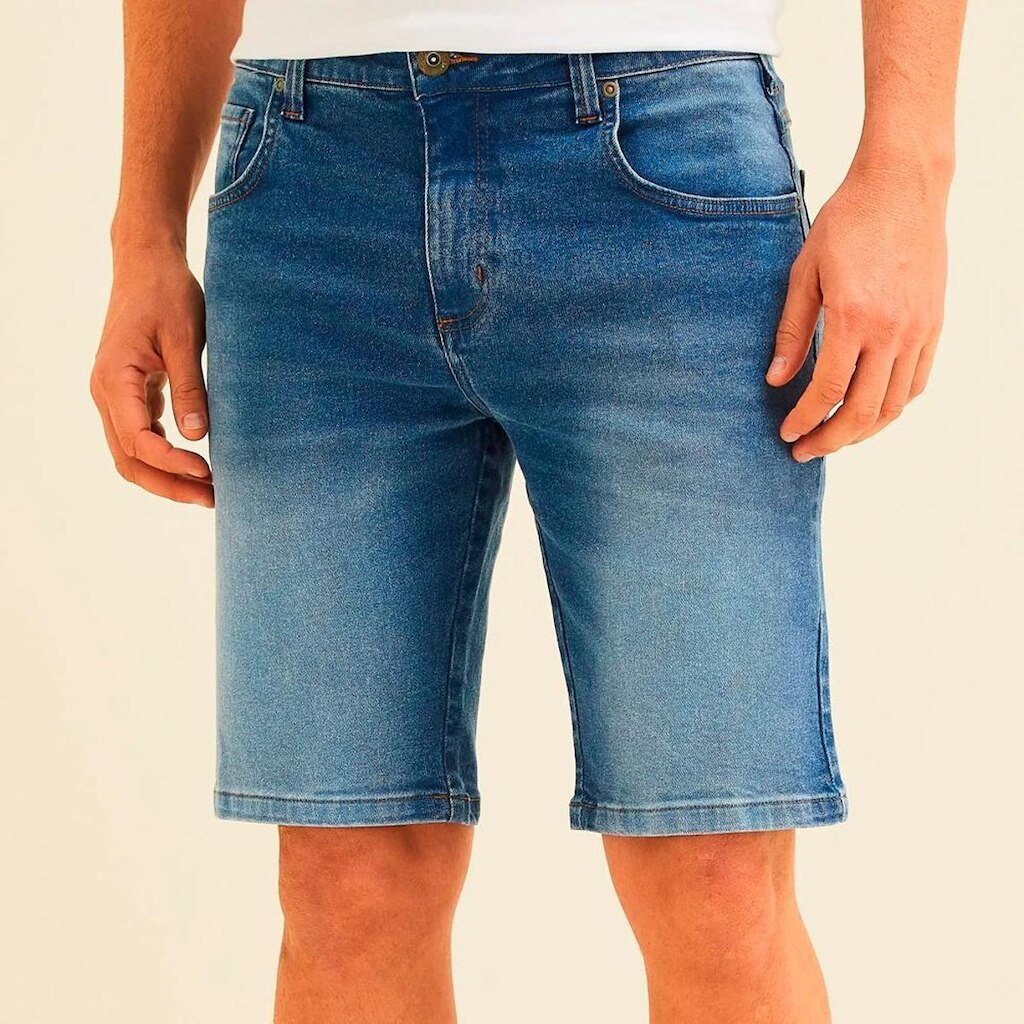Bermuda Jeans Forum Paul Slim Masculino