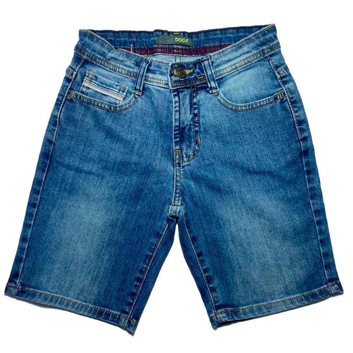 Bermuda Jeans Infantil Lisa Básica Índigo Menor preço em Bermuda Jeans Infantil Lisa Básica Índigo