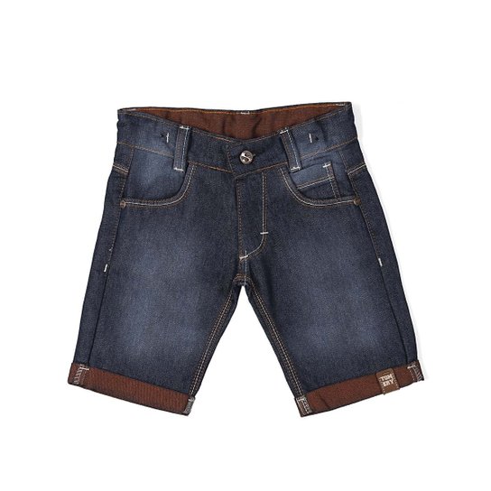 Bermuda Jeans Infantil Para Menino Azul Zattini