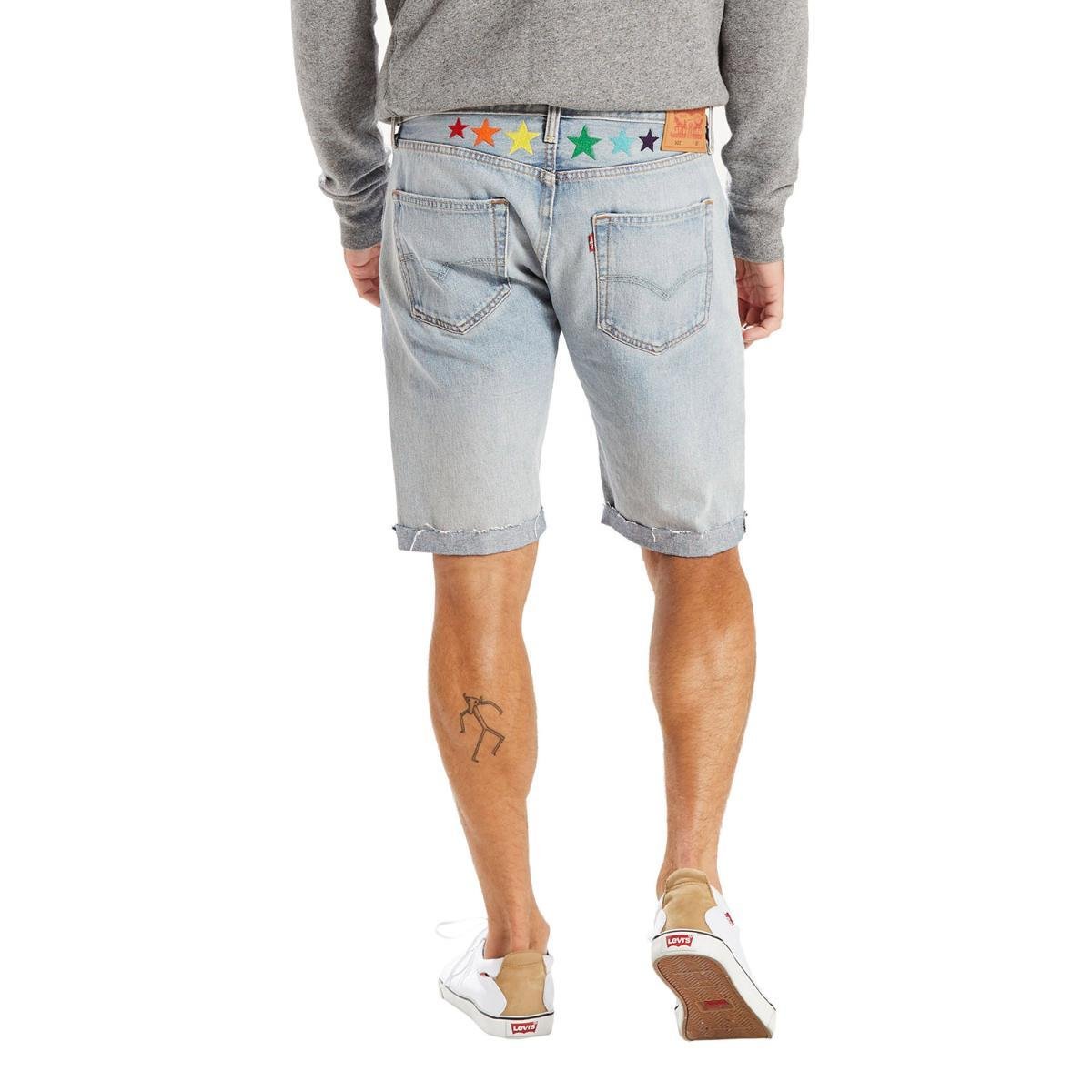 bermuda jeans levis masculina 501
