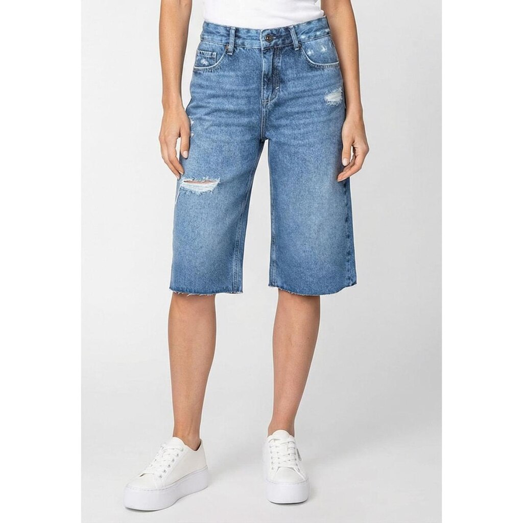 Bermuda Jeans Longa Azul