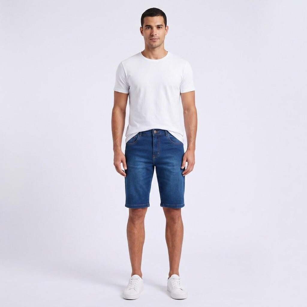 Bermuda Jeans Masculina Básica Kult
